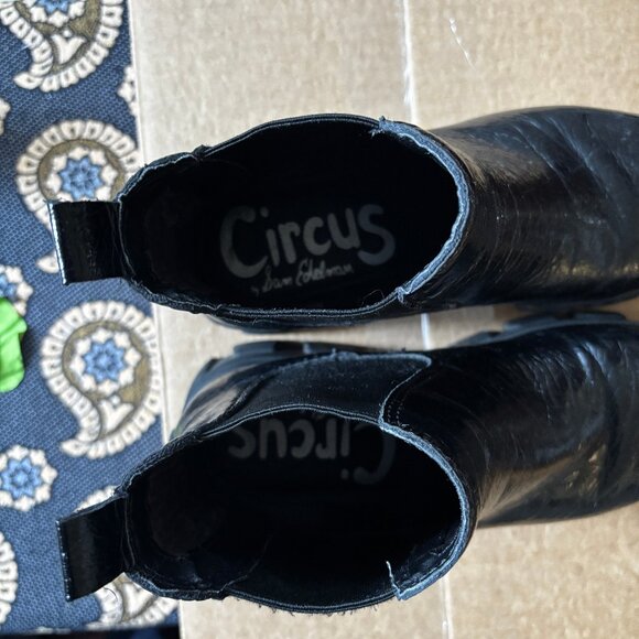 Circus Brand Combat Chelsea Boots - Faux Black Leather - Size 8 - Picture 5 of 5